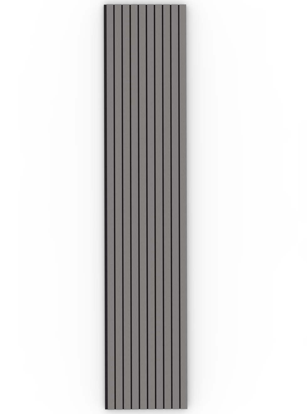 Grey Acoustic Wood Wall Panel Wide Slat - 240x60cm