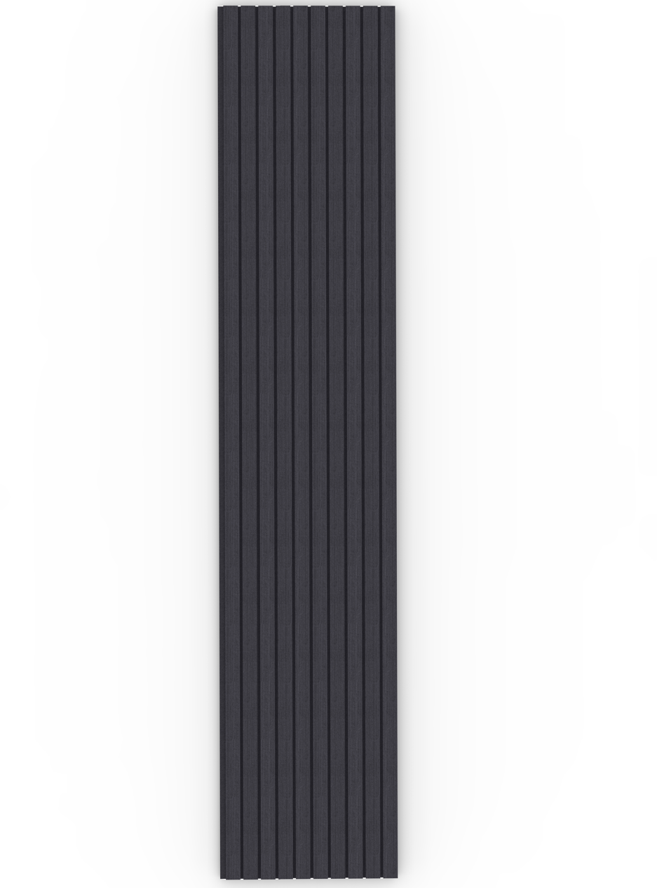 Black Acoustic Wood Wall Panel Wide Slat - 240x60cm