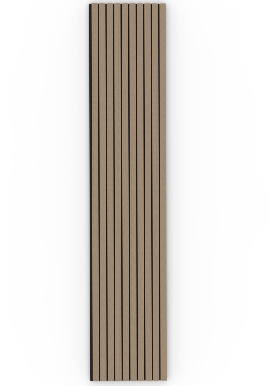 Walnut Acoustic Wood Wall Panel Wide Slat- 240x60cm