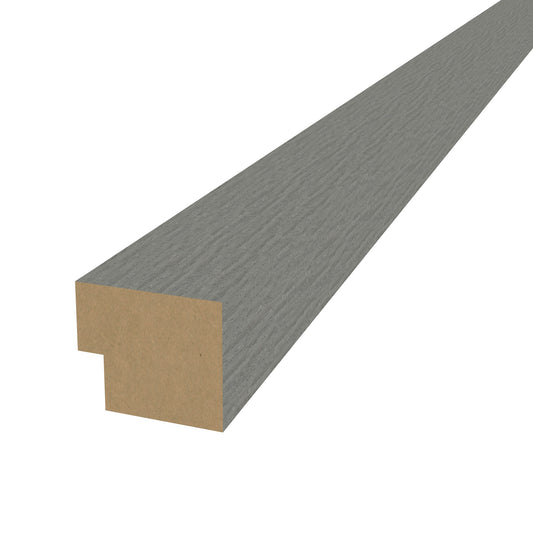 Grey Acoustic Wood Wall Panel End Bar Piece Trim For Thin Slat- 240cm