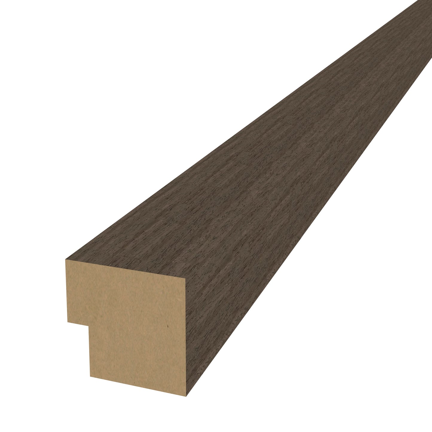 Smoked Oak Acoustic Wood Wall Panel End Bar Piece Trim For Thin Slat - 240cm