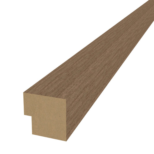 Walnut Acoustic Wood Wall Panel End Bar Piece Trim For Thin Slat- 240cm